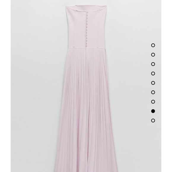 Zara dress Knit Pink Pleated - Picture 5 of 8